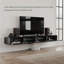 Floating TV Stand, Entertainment Centre With LED Light, Solid Wood, Fully-Assembled-1610204595-1610204597