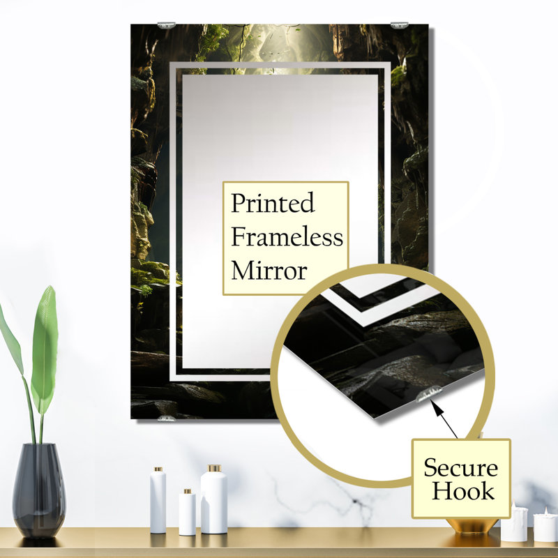 Thrugun - Buddhism Mirror Wall Decor MIR142004, 32" x 24"