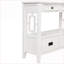 Table basse en pin antique blanc antique - Rangement spacieux, assemblage facile pour le vestibule et la chambre à coucher-1581406924
