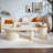 Cream wind rock panel end table combination
