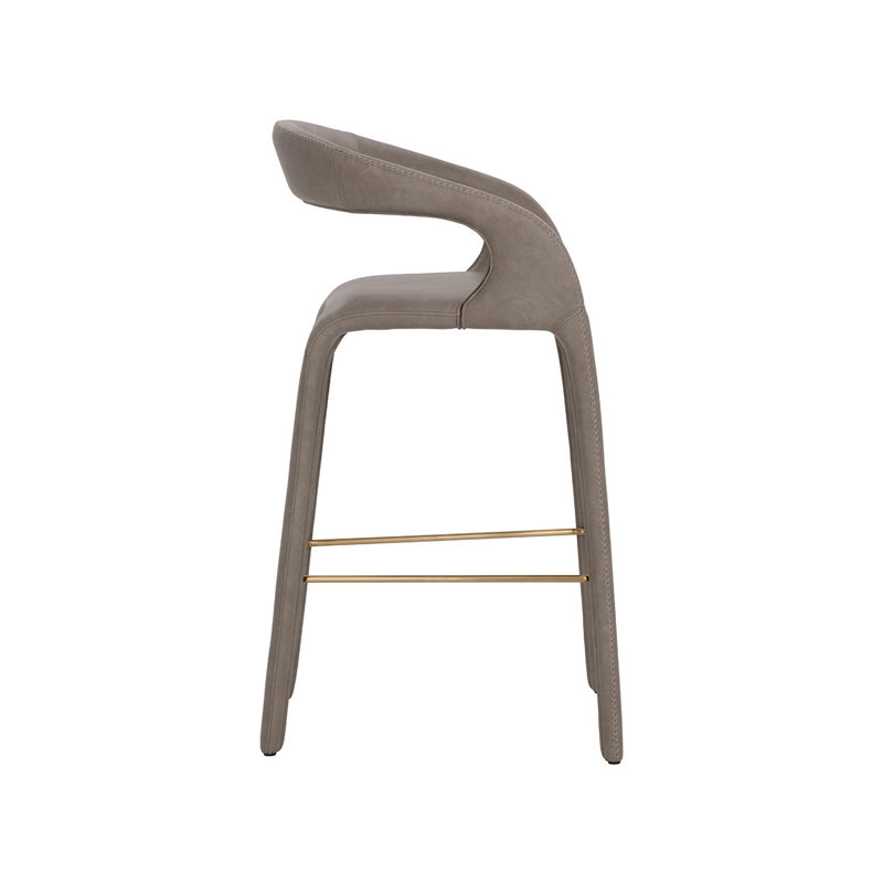 Atika Upholstered Stool with Metal Frame, Bar Stool (29.75" Seat Height)