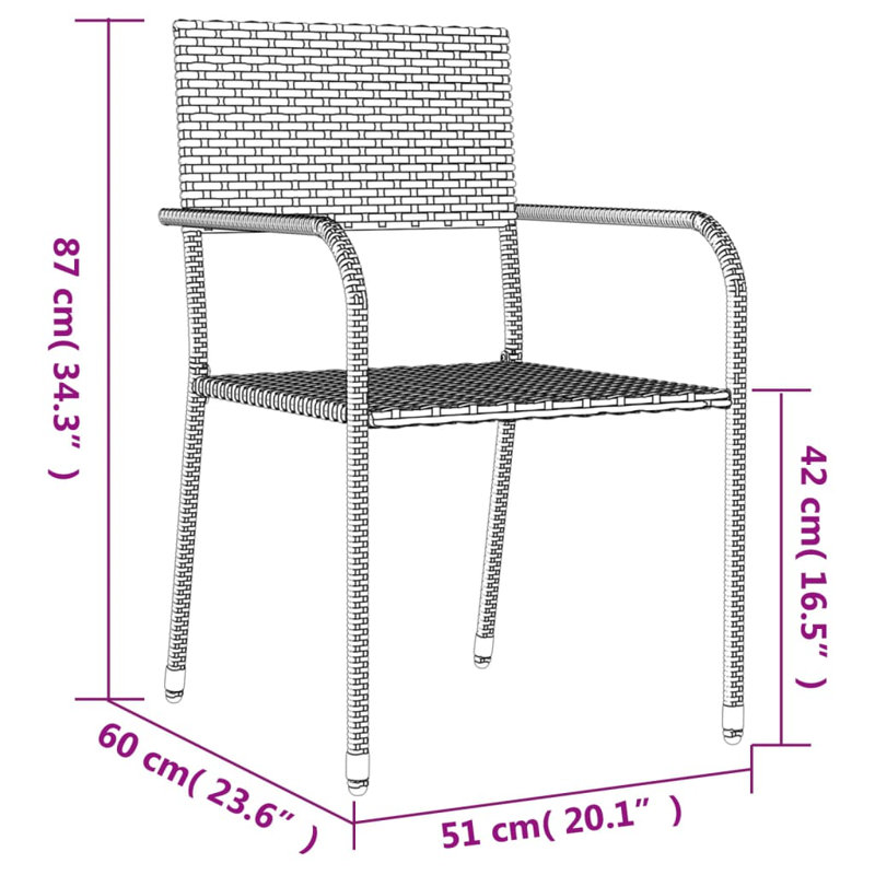 Hadar 8 - Person Wicker Patio Dining Set with Rectangular Table