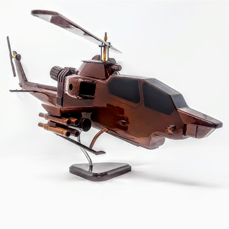 Modèle d'hélicoptère Charelle en bois AH-1 Cobra