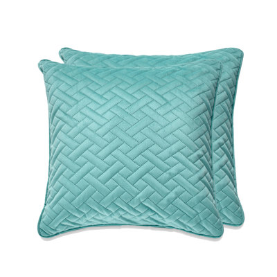LOS AGENLES Chevron Microsuede Reversible Throw Pillow