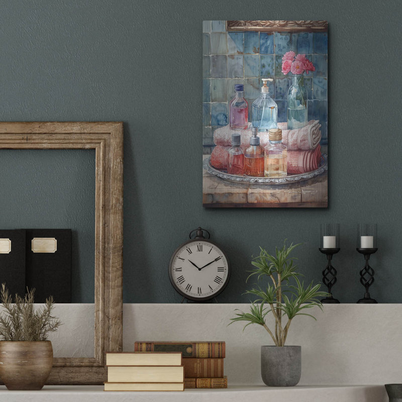 «Bath Perfumes» par Momart, art mural en métal de 16 po x 24 po Winston Porter, H 16 po x l 12 po