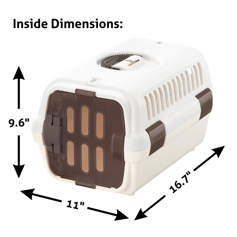 Cage de transport pour animal domestique, H 11,2 po x l 12,4 po x P 18,5 po, Rose
