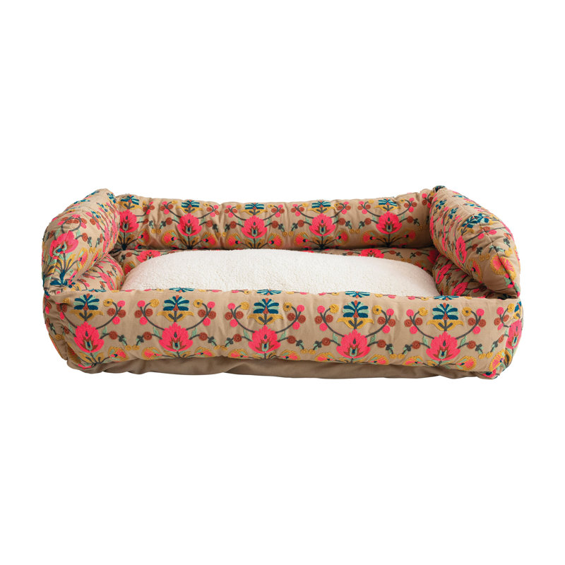 Coton et traversin en sherpa, Rose / taupe