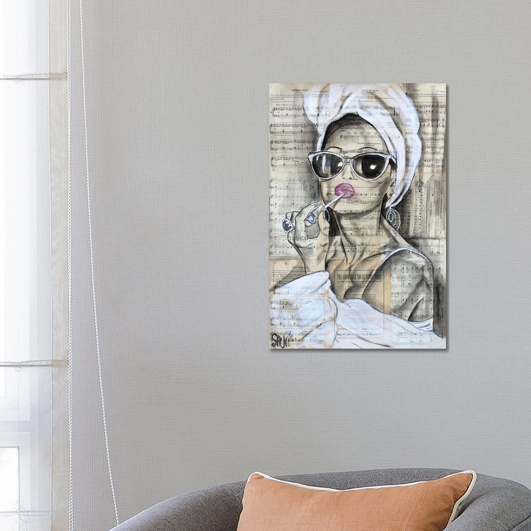 Glam Girl von Jason Sauve - Galerie-verpackte Leinwand Giclée auf Leinwand