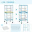 Cage à oiseaux Pawhut Largeur pour envergure, volière d'oiseaux d'intérieur avec conception à portes multiples, convient pour un canari, pinson, conure, 55 po, bleu clair