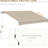 Patio Awning 13' X 8', Beige. & Water Resistance. Manual Crank. Aluminum Frame For An Appealing 8' Yard Awning, -, Water-. Crank, Outdoor Spaces