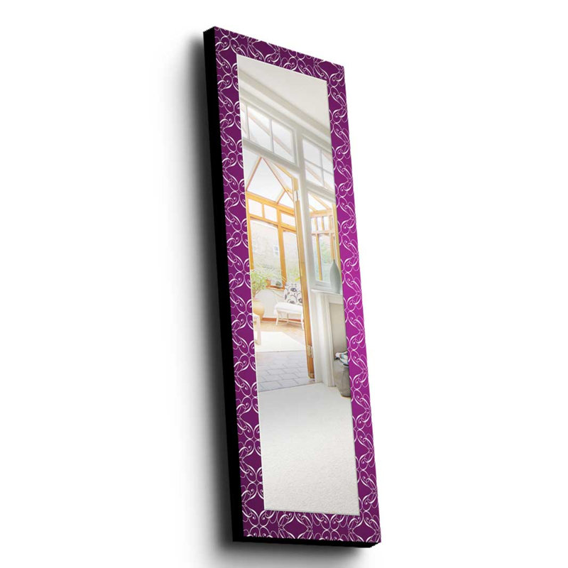 Élégant miroir décoratif avec cadre 100% bois de pin, 15,7 po x 47,2 po | Miroir en verre véritable (épaisseur: 0,2 pouce) | Peinture sur tissu élégante | Idéal pour le salon, la chambre à coucher et le vestibule