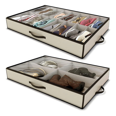 20 Pair Stackable Underbed Shoe Storage