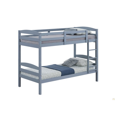 Twin Over Twin Bunk Bed Arch Design Gray Finish
