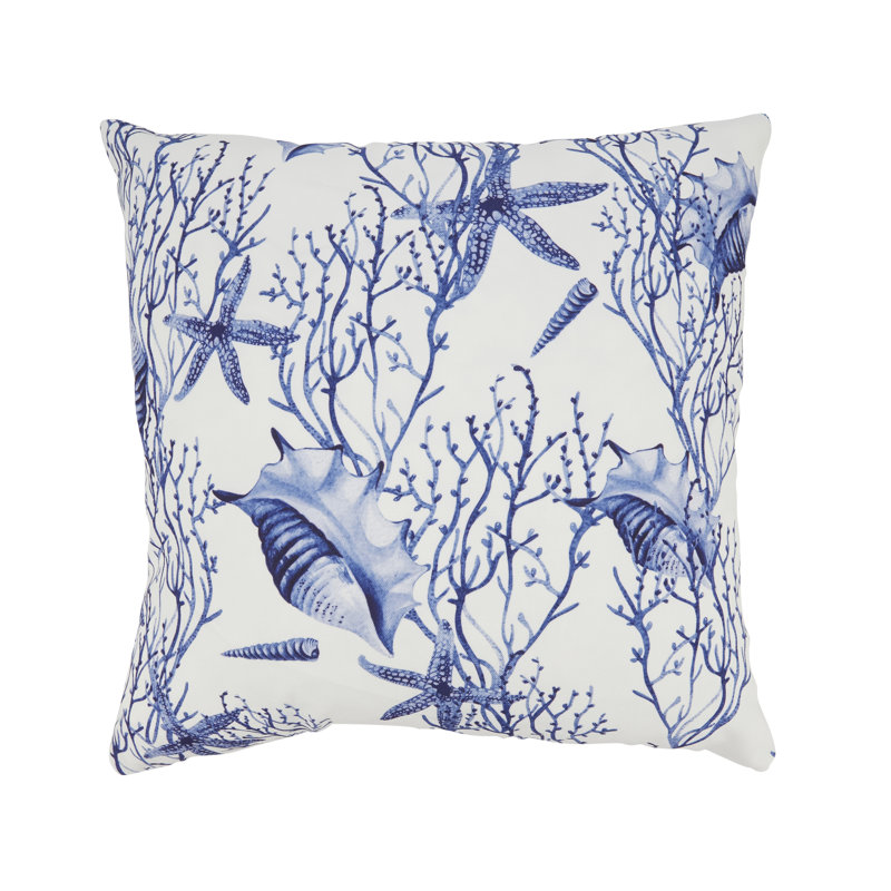 Coussin d'extérieur Coastal Sea Shell and Coral