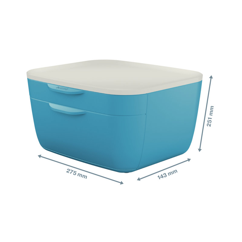 Cosy Plastic Stackable Desk Organiser, Blue