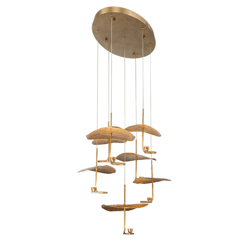 Lustre 7 lumières Lagatto en bronze