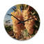 Horloge murale en bois doré Golden Grapes Vineyard I-1441810679