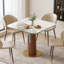 with Stainless Steel Base Dining Table