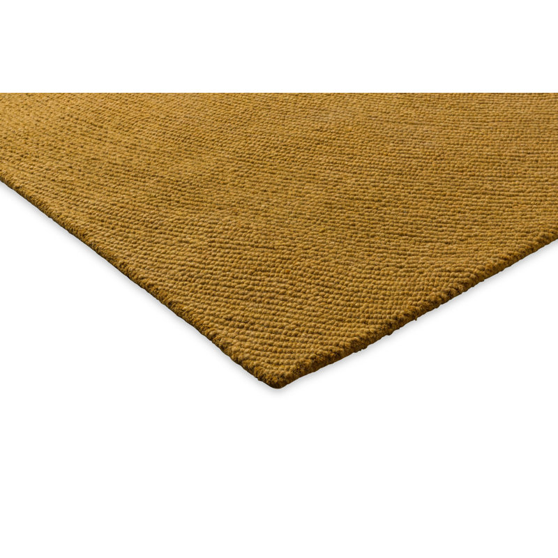 Hand Tufted Wool Area Rug in Ochre, Rectangle 5'3" x 7'6"