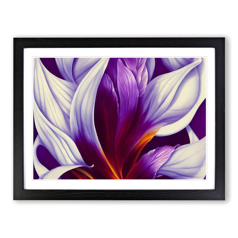 Otherworldly Flower Vol.3 - Single Picture Frame Print, 46cm H x 64cm W x 2cm D, Black