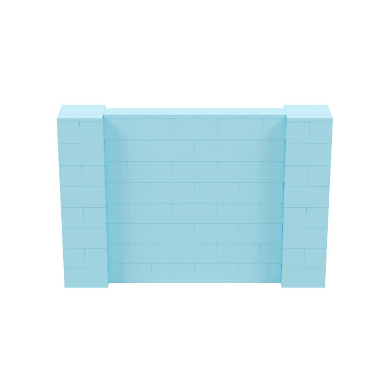 Ensemble mural 4 pi de hauteur Everblock, Bleu clair, 72"