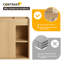 Meuble-lavabo mural 24 po avec lavabo en céramique, armoire de salle de bain flottante moderne avec tablette ouverte et porte simple, conception peu encombrante pour salle de bain-827477532-827477535