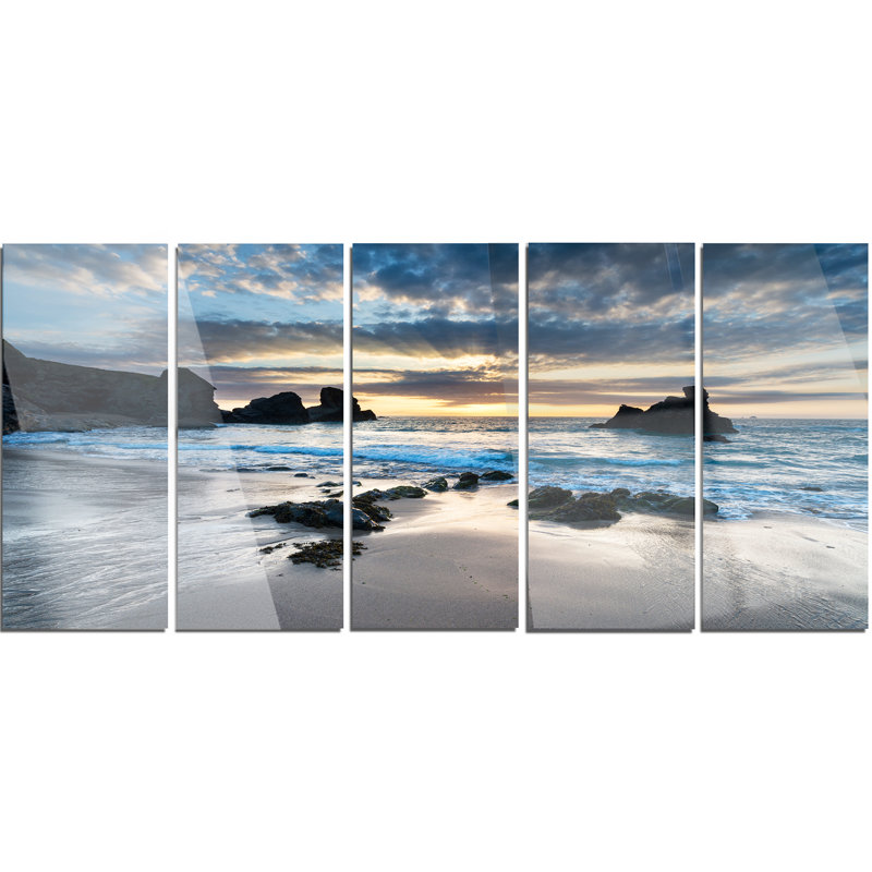« belle porthcothan bay », ensemble de 5 reproductions de photos sur métal