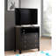Meuble télé média, commode 3 tiroirs noir