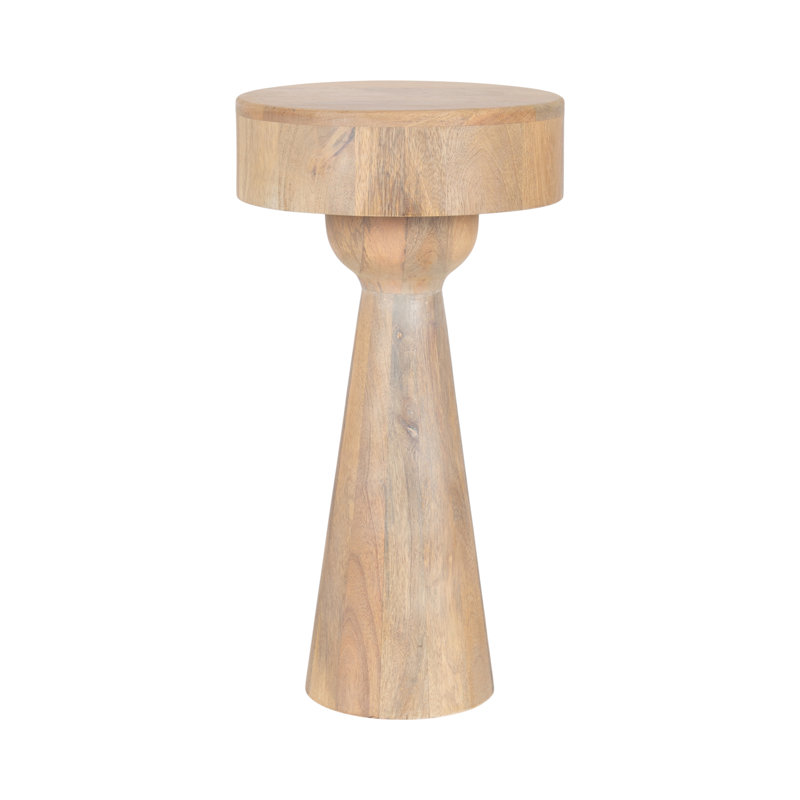 Solbrett Sculptural Mango Wood Side Table, Natural
