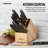 Farberware Edgekeeper 16-Piece Triple Rivet Stainless Steel Knife Block Set with Built-In Sharpener