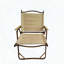 Ensemble de 4 chaises portatives pliables avec structure en aluminium, grain de chêne, accoudoirs en bois de hêtre, assise en toile