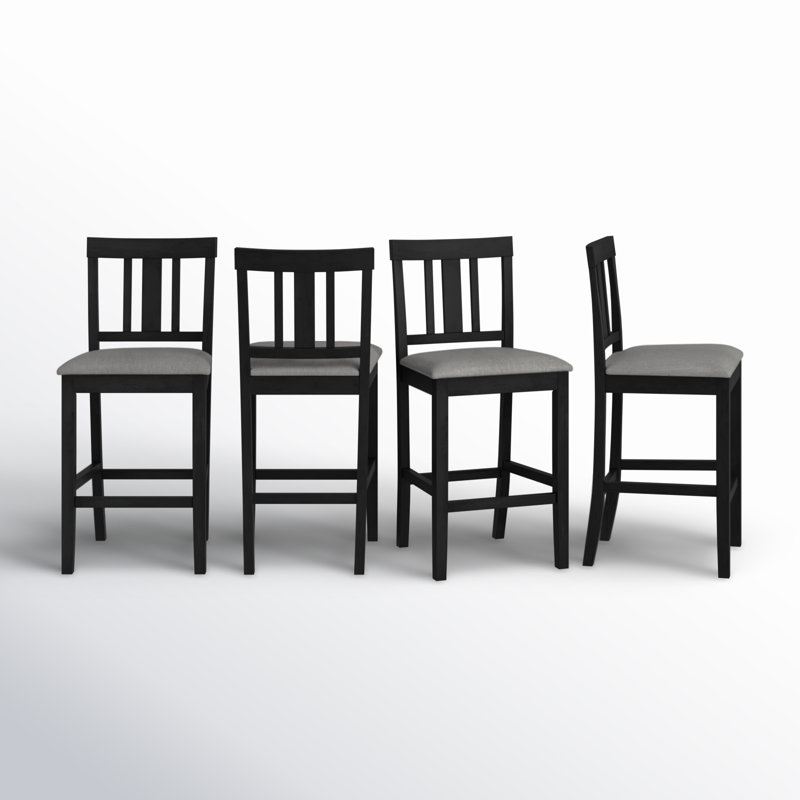 Chaise de comptoir Ance (ensemble de 4), Noir