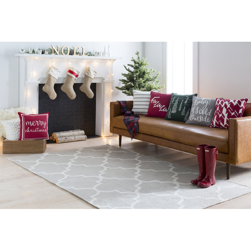 Holiday Hope Cotton Throw Pillow, Down