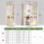 Porte pliante en verre et bois massif 8-Lite avec trousse de quincaillerie d'installation-117231264-117231257
