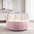 Rose + blanc + fausse fourrure mauve