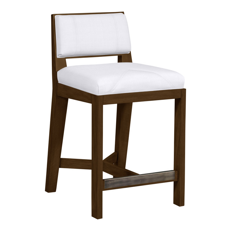 Thom Filicia Solid Wood 26.5" Counter Stool, Navada Snow, Havana