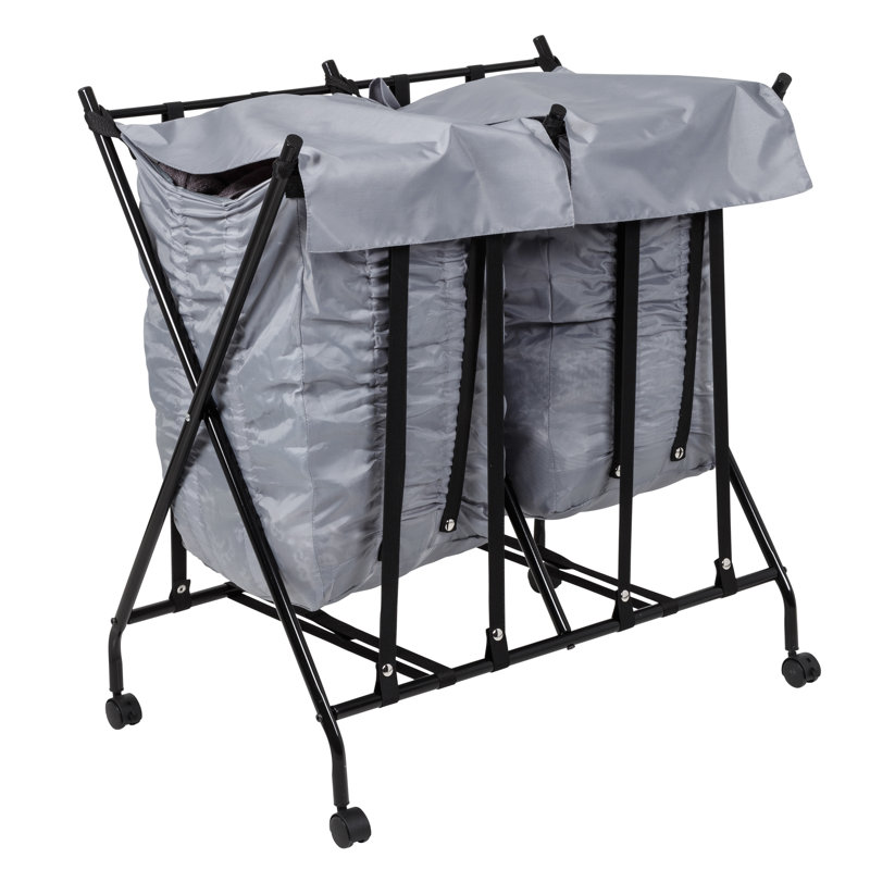 Metal Rolling Laundry Hamper
