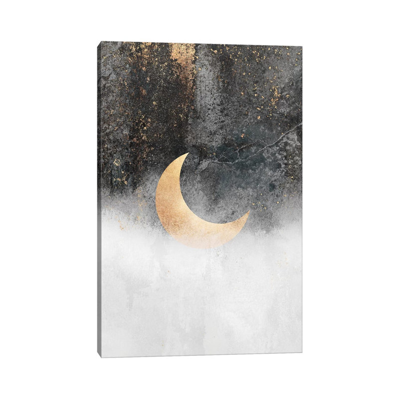 Crescent Moon by Elisabeth Fredriksson - Wrapped Canvas Gallery-Wrapped Canvas Giclée, 20.32 cm H x 30.48 cm W