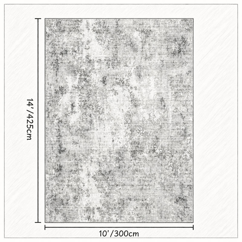 Tapis multisurfaces en cristal, Rectangle 118,02 po x 167,02 po
