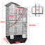 Iron Pointed Top Floor Bird Cage with Perch-553747899