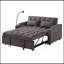 Canapé-lit avec couchette gris anthracite