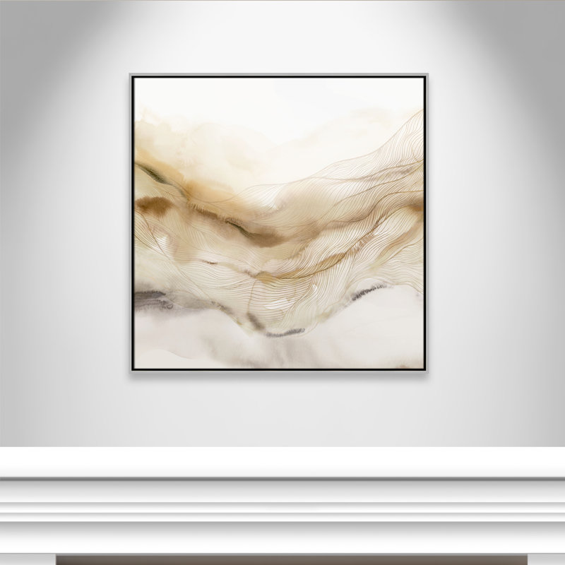 «Line Haze I» par Isabelle Z, Argent, H 37,5 po x l 37,5 po