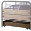  Structure de lit simple en bois massif brun et noir Brighton - Simple, noir et brun