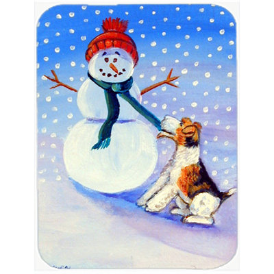 Niam with Fox Terrier Glass Cutting Board