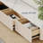 Billy Modern TV Stands with Glossy Sintered Stone, White Media Console with 4-6 Drawers for Living Room