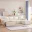 Canapé modulaire en forme de U 110 * 72 "avec repose-pieds, canapé de luxe en chenille nuage avec siège profond, aucun assemblage requis, canapé rembourré entièrement compressé pour le salon, la chambre à coucher, 3 couleurs-474978556