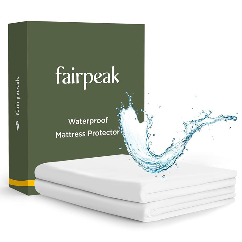  Waterproof Mattress Protector, Extra-long Twin, White