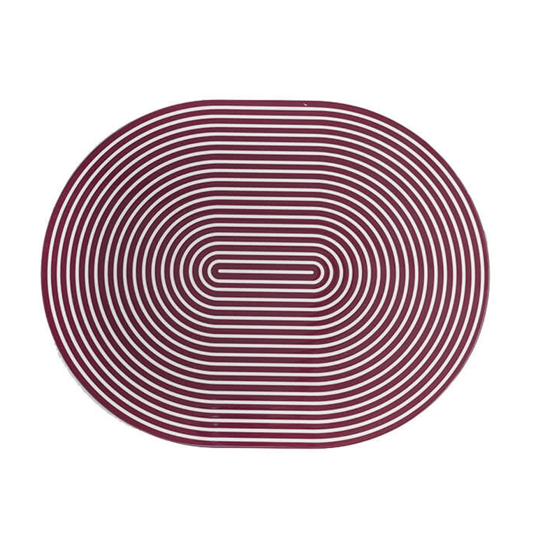 Lacquer Stripe Placemats, Plum/White