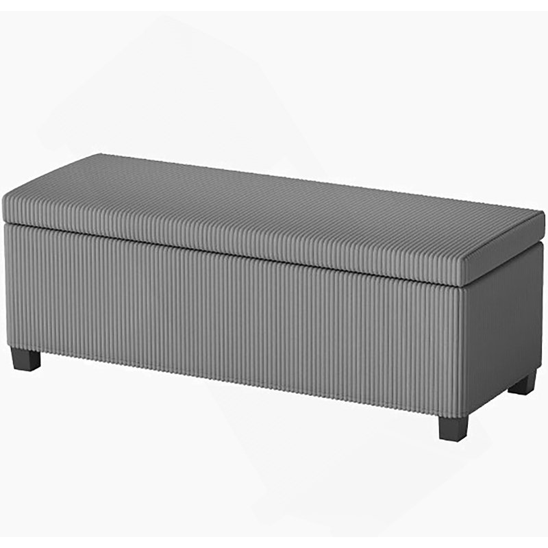 Banc de bout de lit pour la maison, banc de repose-pieds avec rangement, couvercle, pieds