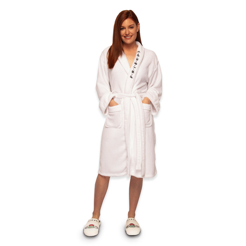 Fleece Mid-Calf Bathrobe with Pockets